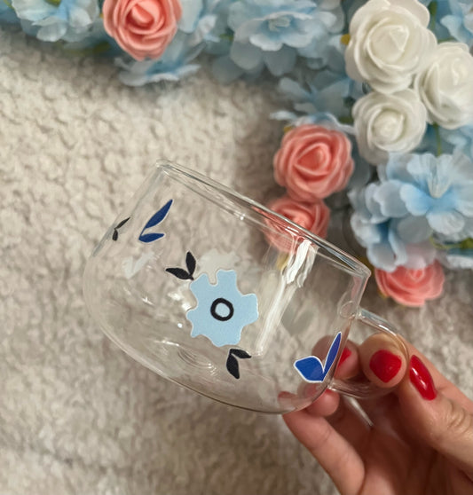 Tasse à thé 250ml / Fleurs bleues
