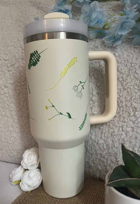Tumbler 40oz / Beige / Plantes