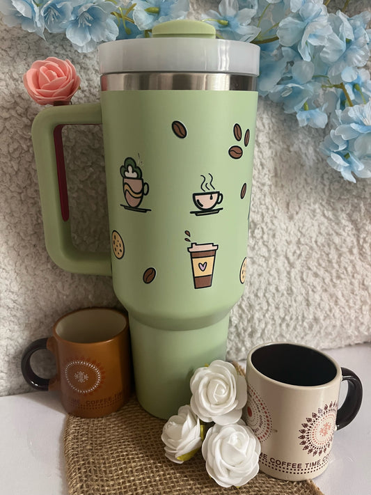 Tumbler 40oz / Vert / Petit déjeuner